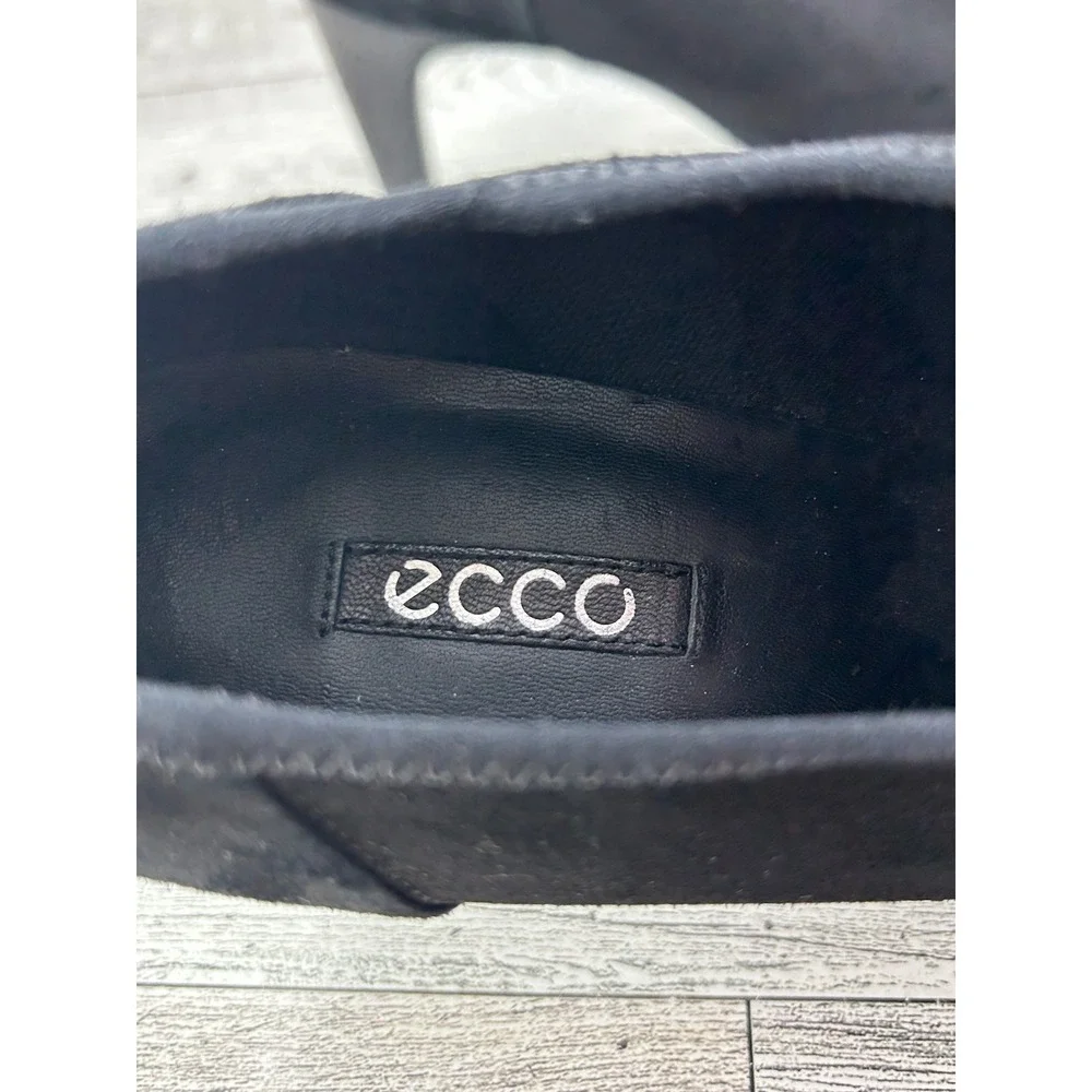 ECCO Shape 75 Black Suede‎ Pointed Toe Ankle Boots Women Sz EU 40 US 9-9.5